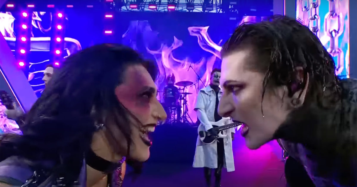 Watch Motionless In White play Rhea Ripley to the ring at… | Kerrang!