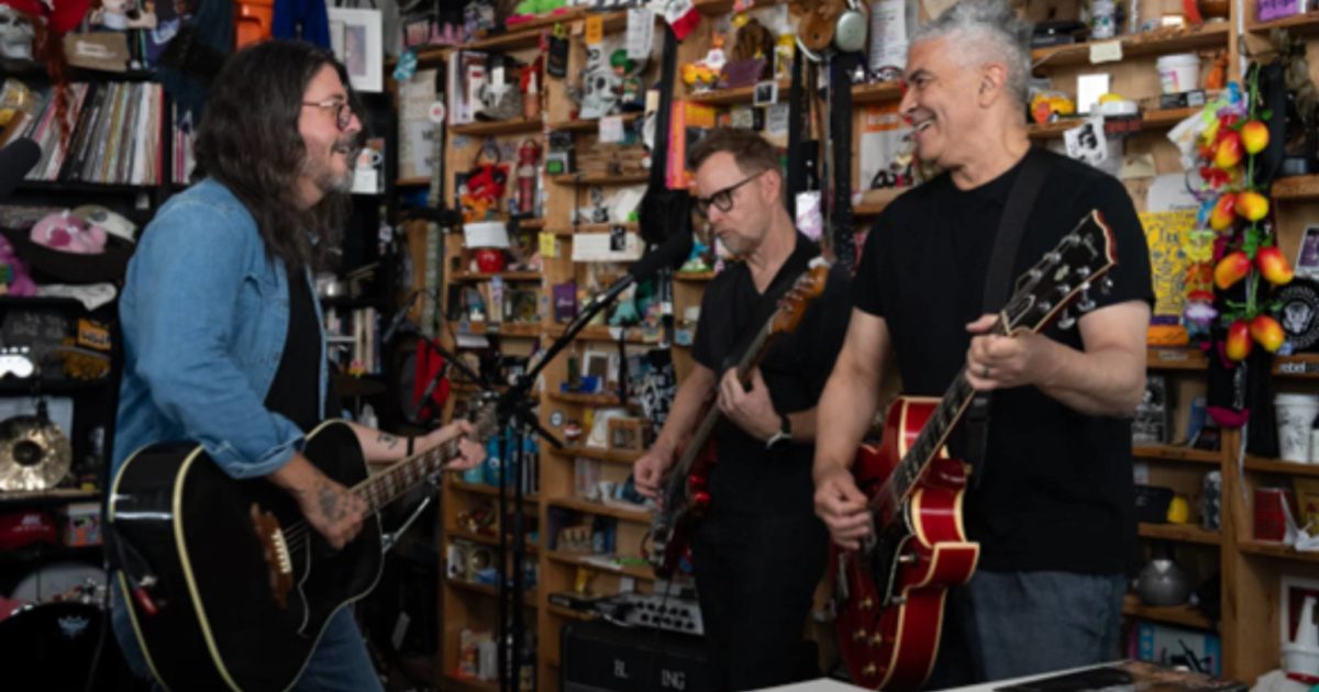 Watch Foo Fighters let loose with new songs and old favourites on Tiny Desk