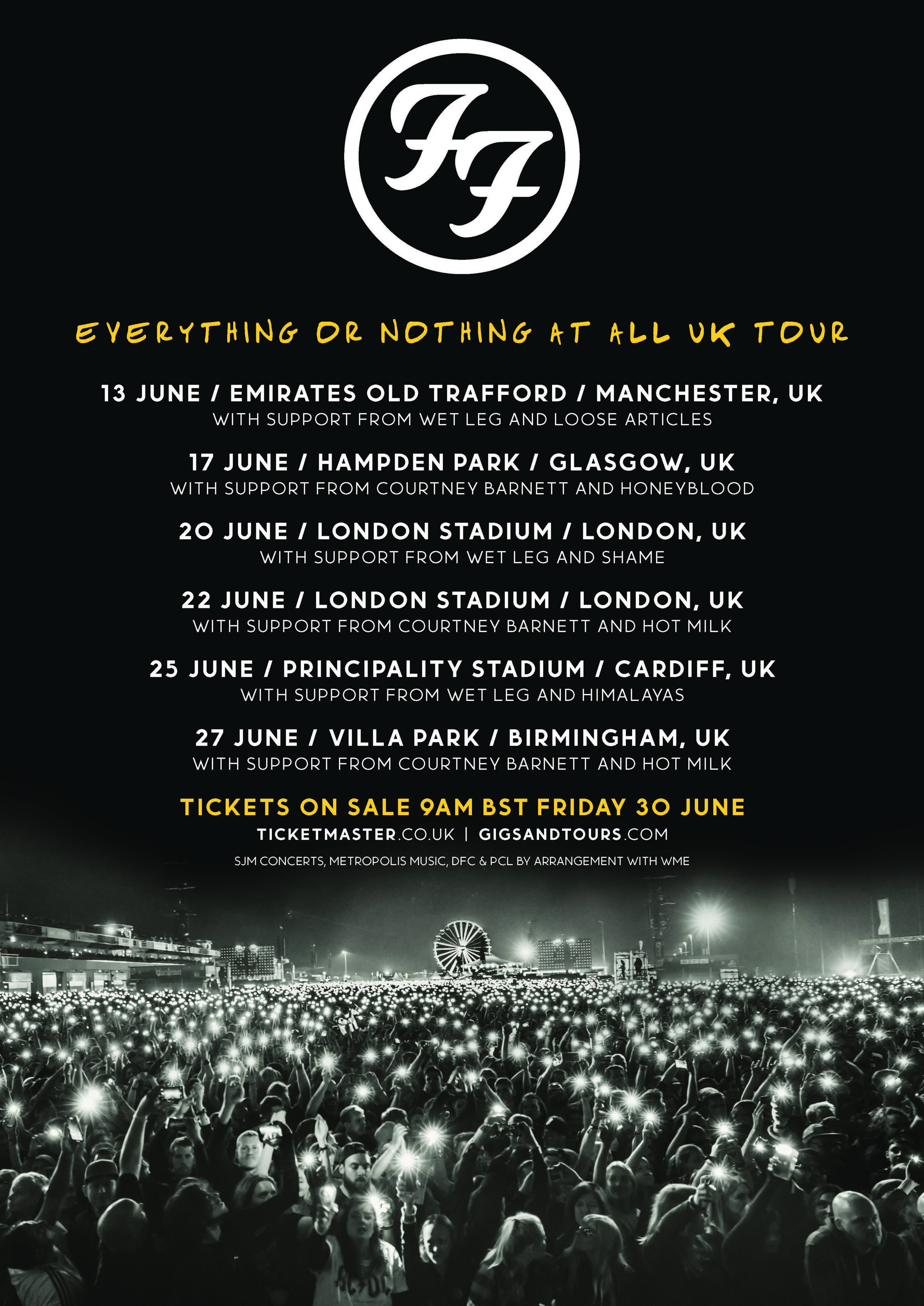 uk tour dates foo fighters