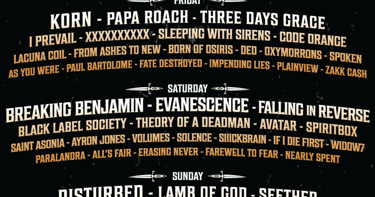 Inkcarceration 2022 lineup announced with Evanescence,… Kerrang!