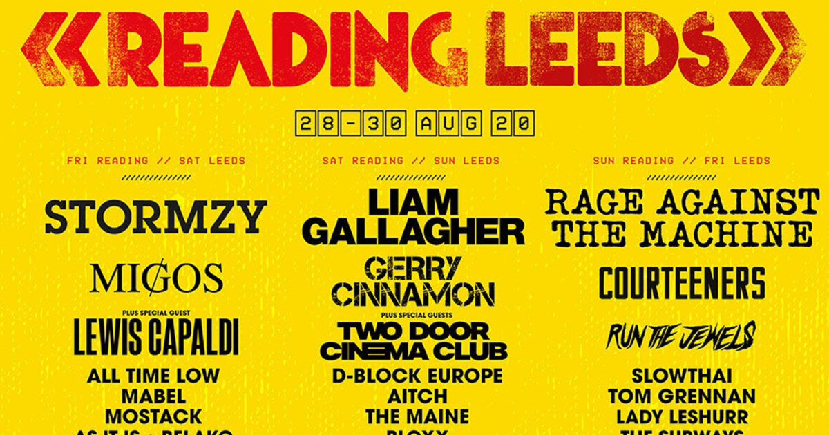 Reading & Leeds 2020 Is Currently 