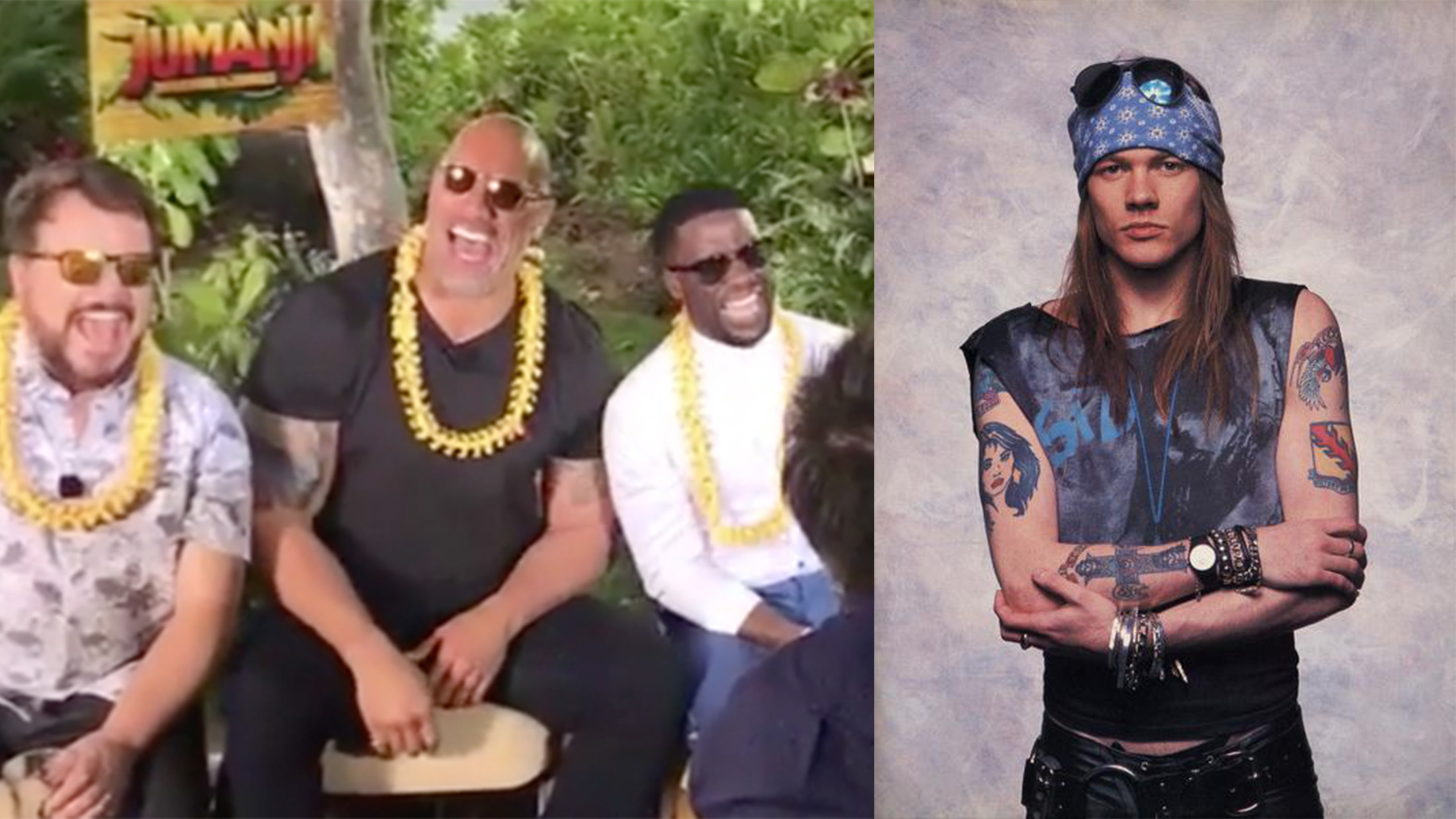 Jack Black, The Rock + Kevin Hart Sing 'Welcome to the Jungle